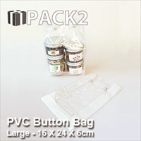 PVC Button Bag (L) - 16 X 24 X 6cm - 10Pcs